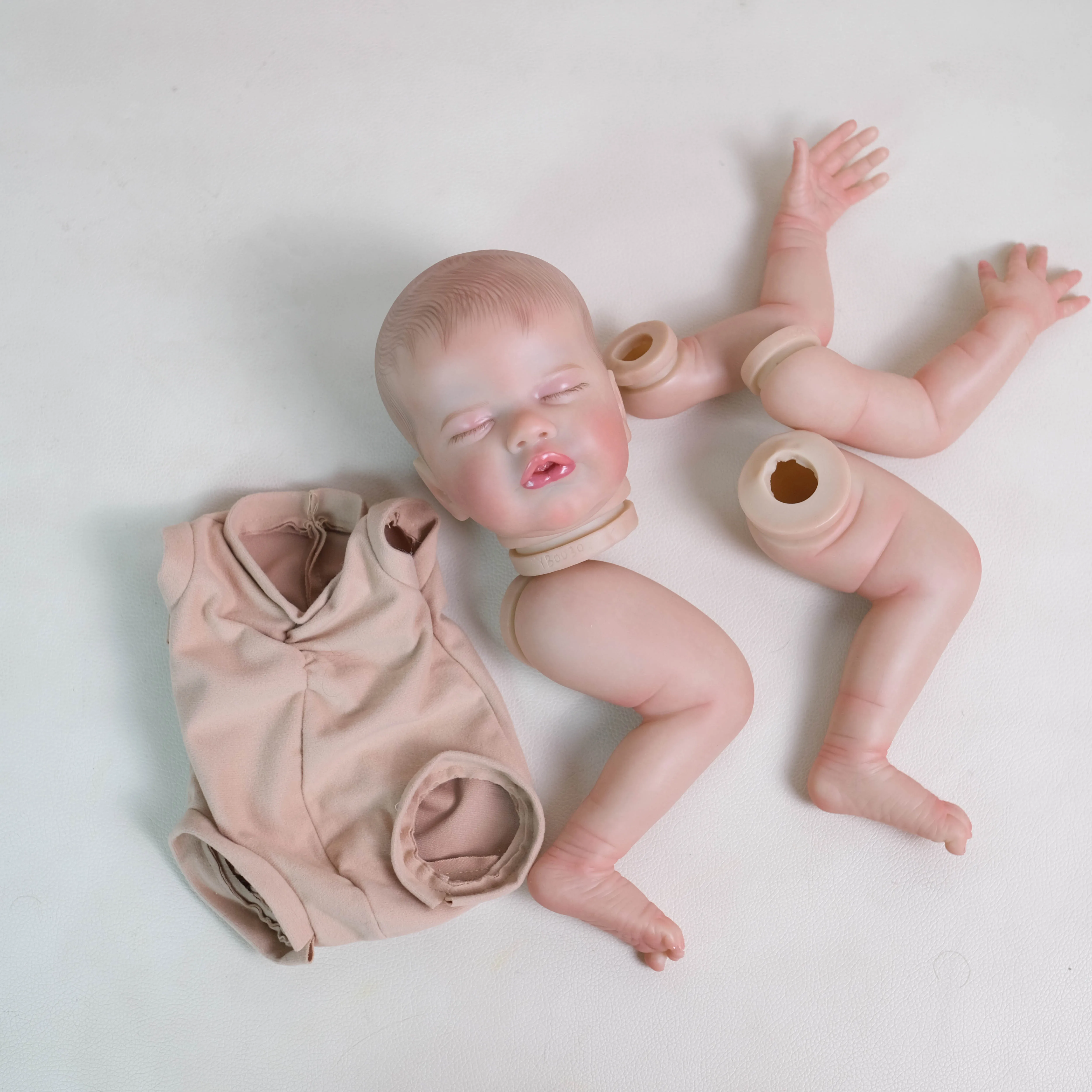 Muñeca Reborn NPK Primrose dormida y despierta piel 3D pintada - imagen 4