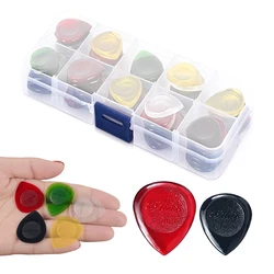 Púas de guitarra ABS con funda de almacenamiento tipo lágrima
