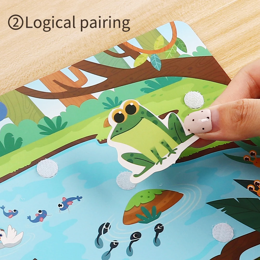 Libro Montessori con pegatinas reutilizables y actividades - imagen 5
