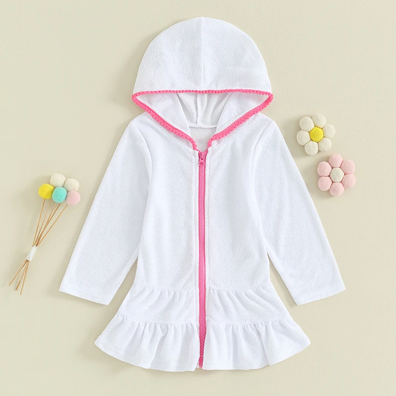 Tregren vestido infantil de manga larga con capucha y cremallera - imagen 5