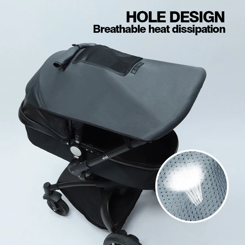 Sombrilla impermeable de protección solar para cochecito - imagen 3