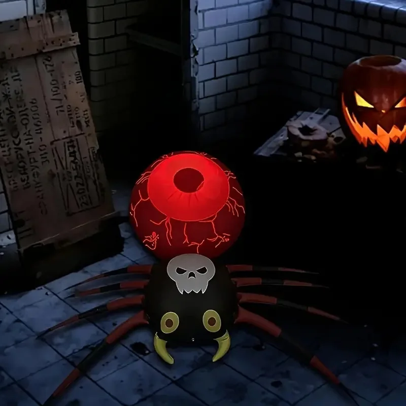 Araña inflable LED que brilla en la oscuridad para Halloween - imagen 2