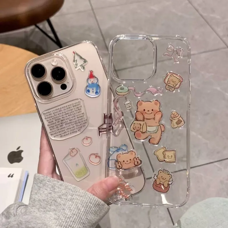Pegatinas 3D de osos y muñecos de nieve, adhesivos impermeables - imagen 5