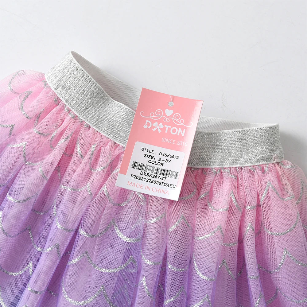 DXTON falda de tul princesa para niñas con malla degradada - imagen 3