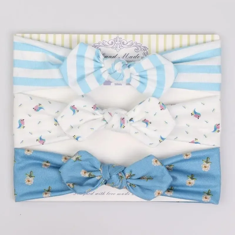 Diademas bebé recién nacido elásticas con lazo estampado floral - imagen 5