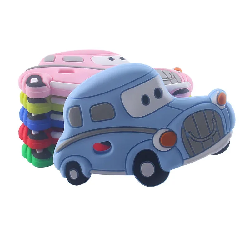 Mordedor de silicona sin BPA con forma de coche para bebés - imagen 3