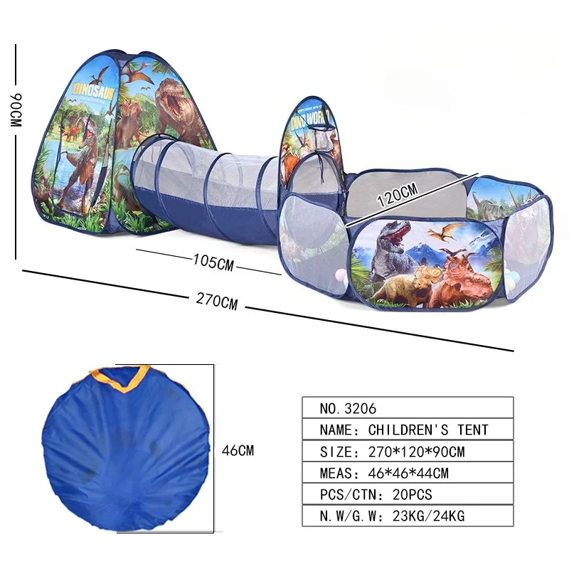 IMBABY piscina de bolas para niños con tienda y túnel - imagen 2