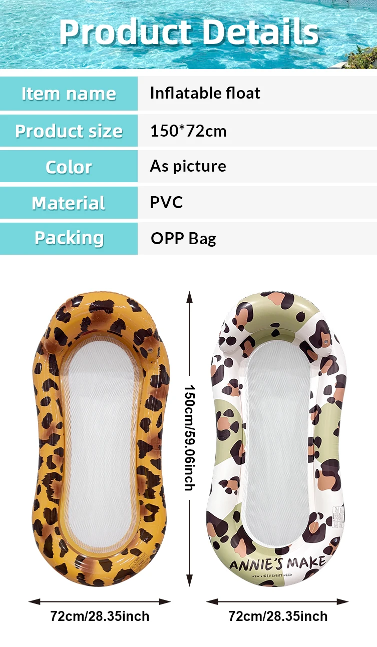 Silla flotante inflable individual para piscina y playa