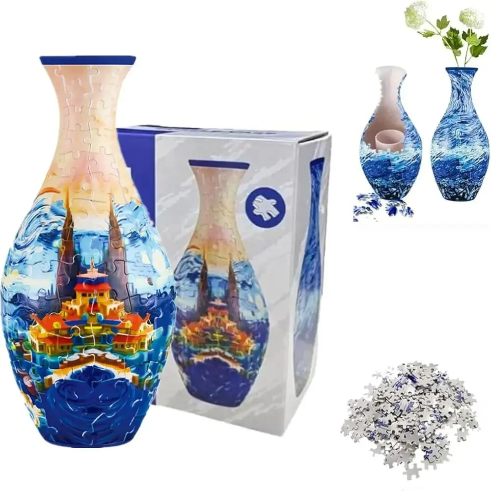 Puzle 3D de flores de plástico curvo para manualidades - imagen 3
