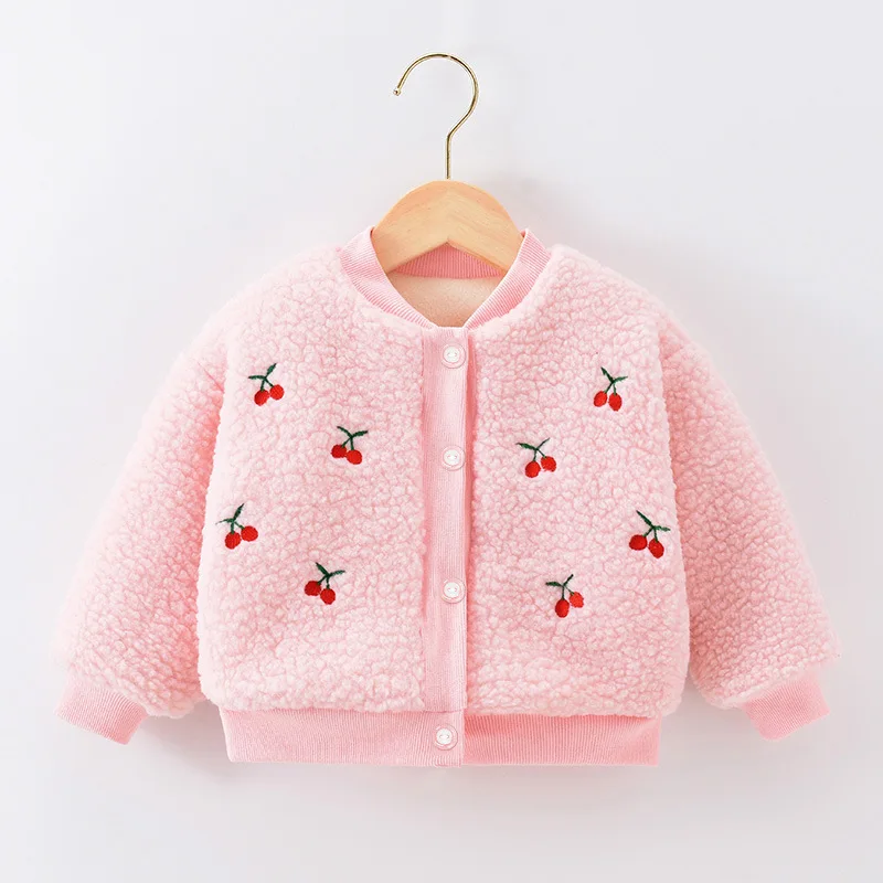 Abrigo de lana gruesa para niña pequeña – Cálido de otoño-invierno