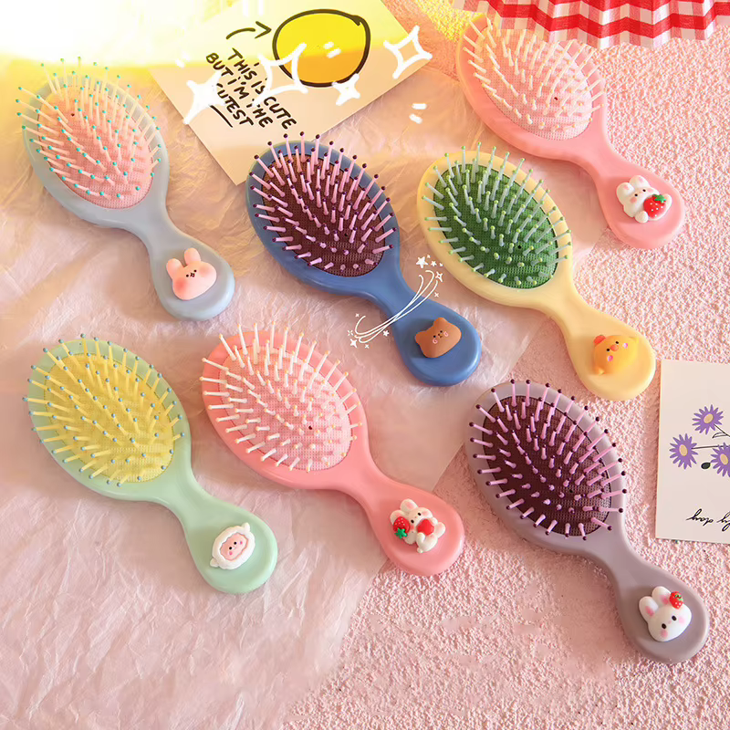 Cepillo infantil anti estático con cojín de aire para niñas – Mini peine suave - imagen 5