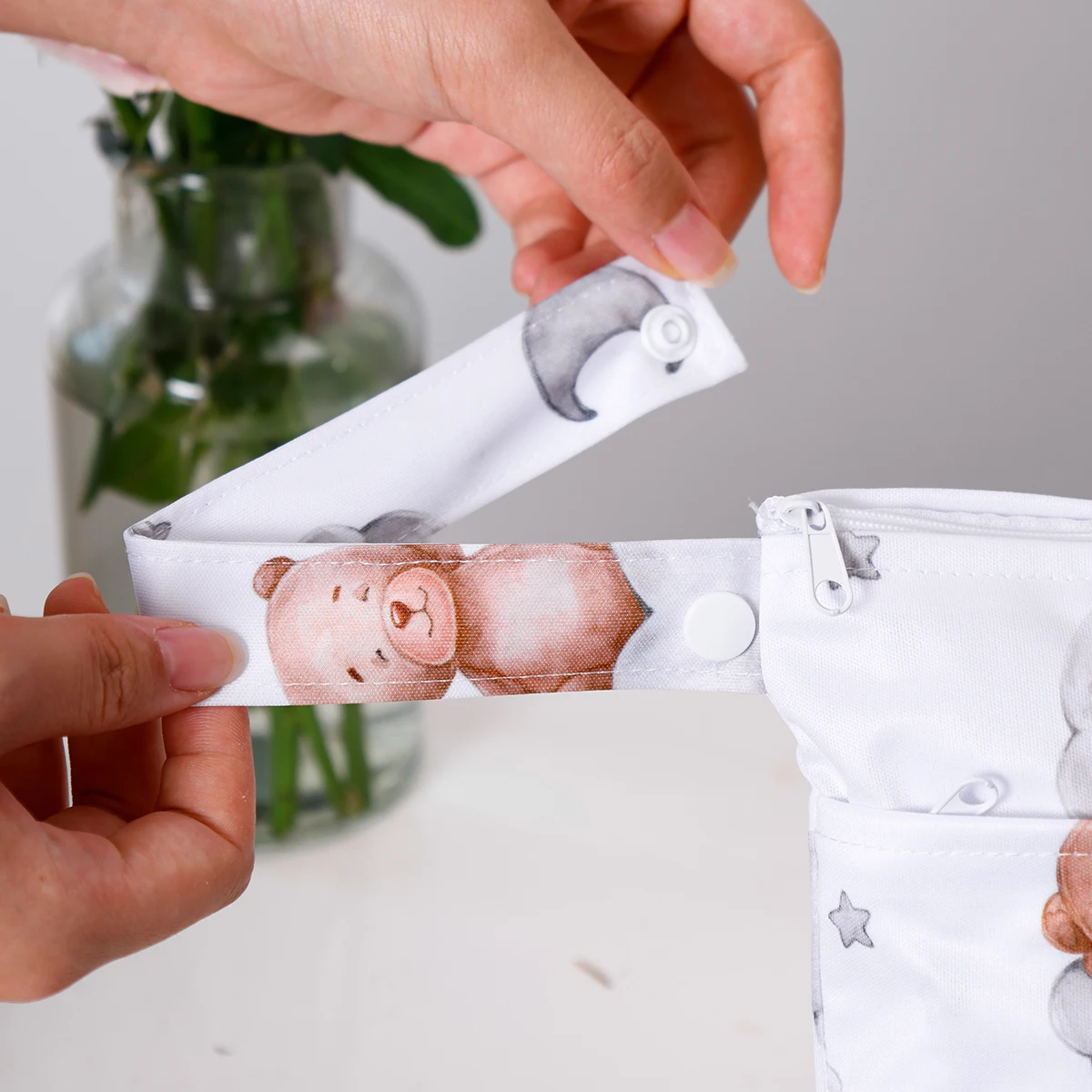 Elinfant Bolsa impermeable para pañales húmedos y secos portátil - imagen 2