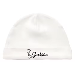 Gorro recién nacido personalizado algodón monograma a prueba de viento