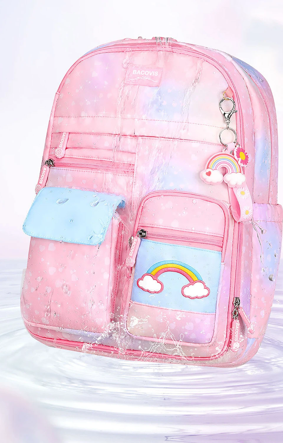 Cremallera personalizada mochila unicornio apertura suave