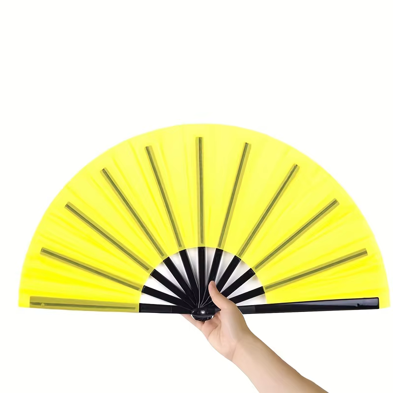 Abanico Kung Fu plegable de plástico doble cara para artes marciales - imagen 3