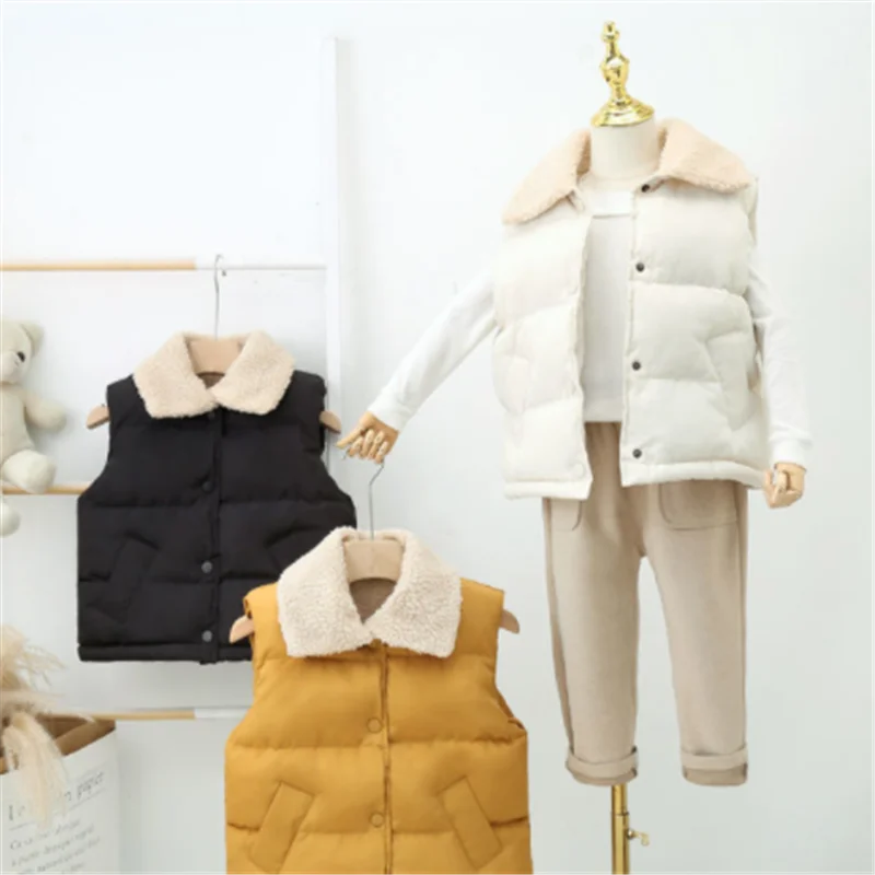 Chaleco de algodón sin mangas para niños – Invierno suave e informal - imagen 4