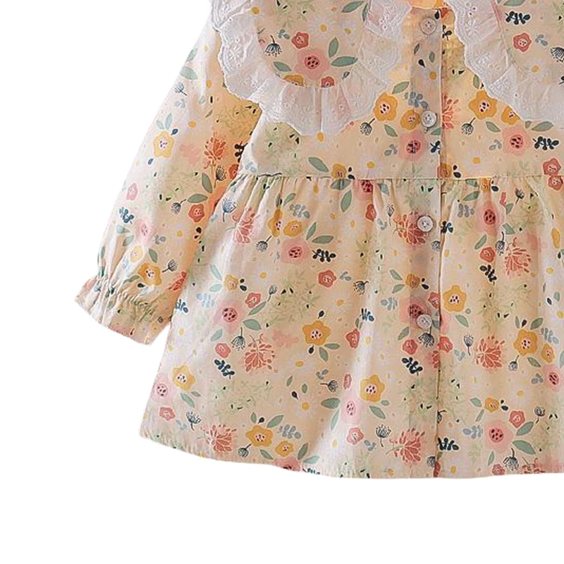 Vestidos florales de manga larga para bebé y niña – Primavera - imagen 4