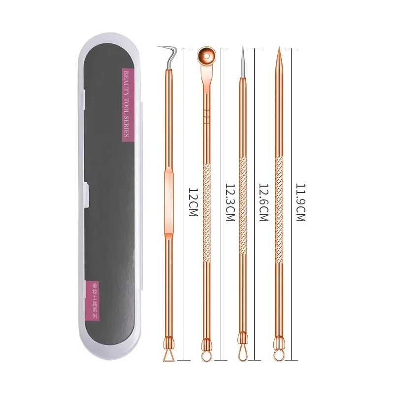 Extractor de puntos negros facial de oro rosa, herramienta - imagen 4