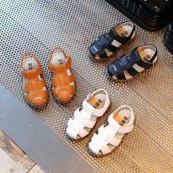 Zapatos romanos de piel PU para niño - Suela suave