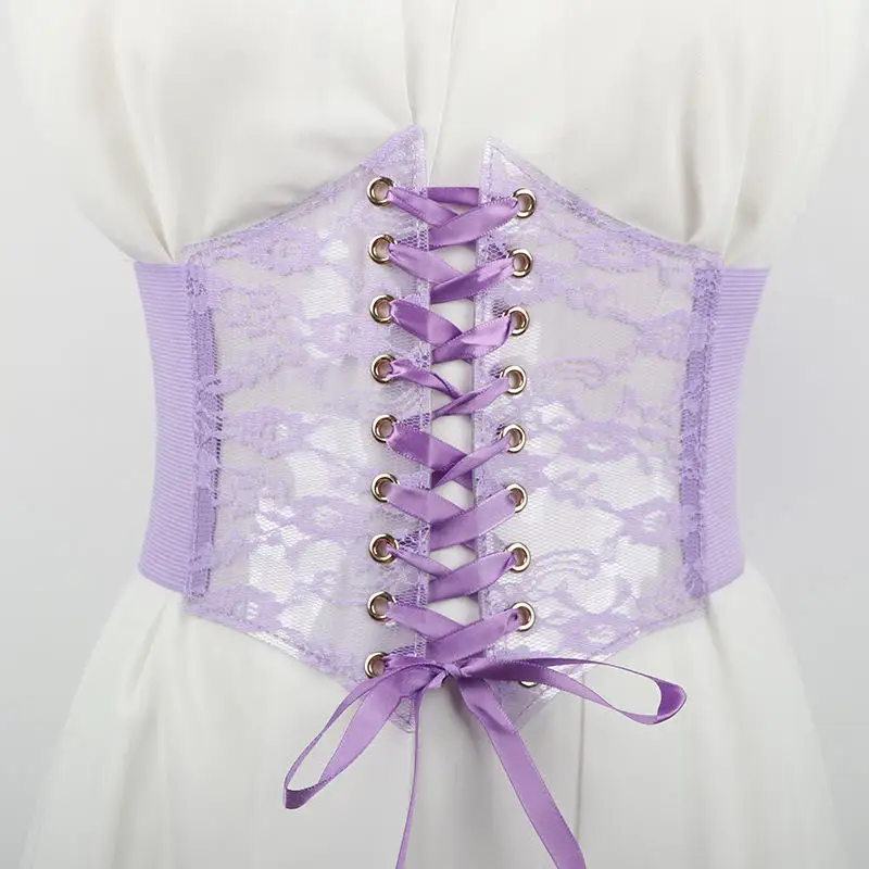 Cinturón de corsé retro con cordones para vestido elegante - imagen 3
