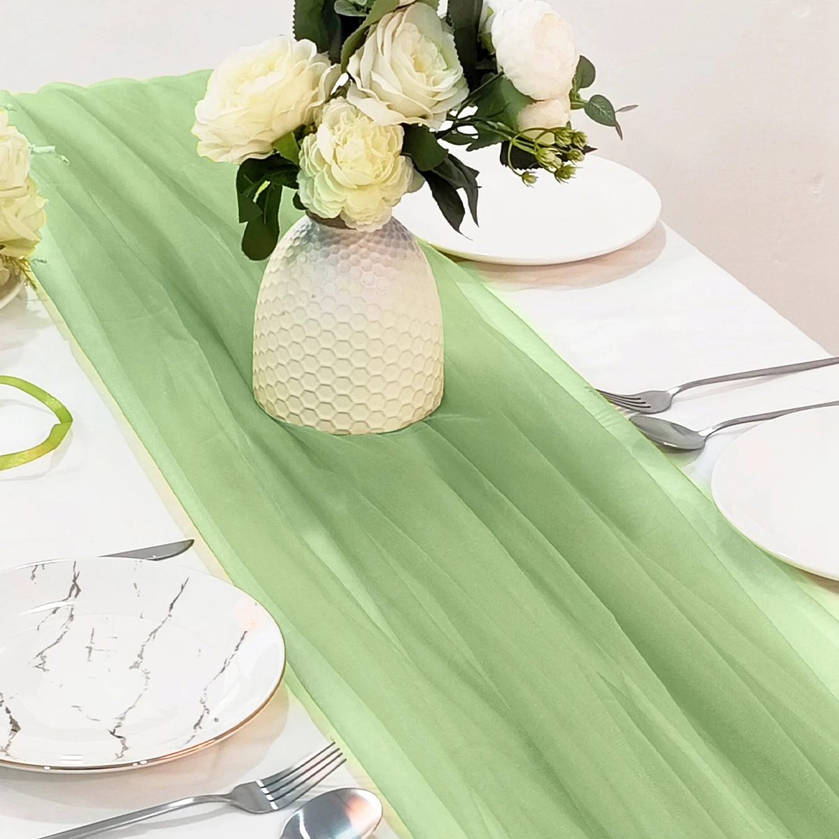 Tela organza verde para vestidos de niña – Ideal para fiestas - imagen 3
