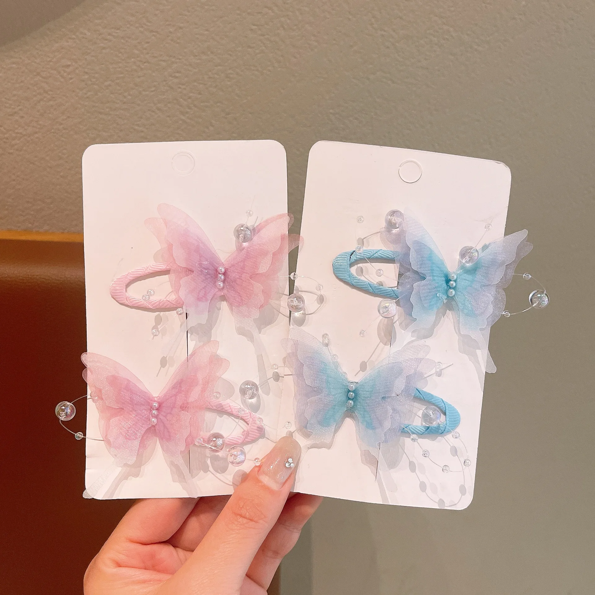 Súper Hada clip de pelo infantil mariposa en malla para niñas - imagen 5