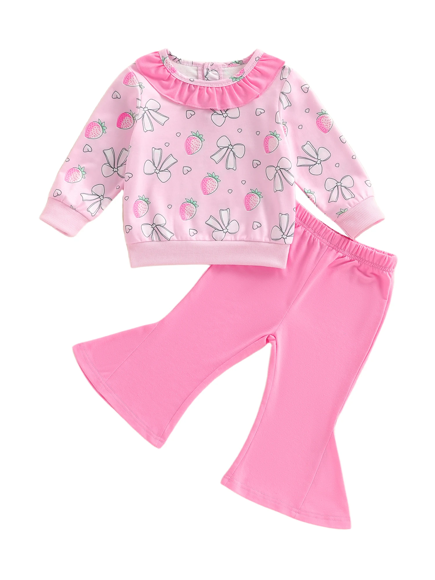 Conjunto completo de sudadera y pantalones para bebé niña