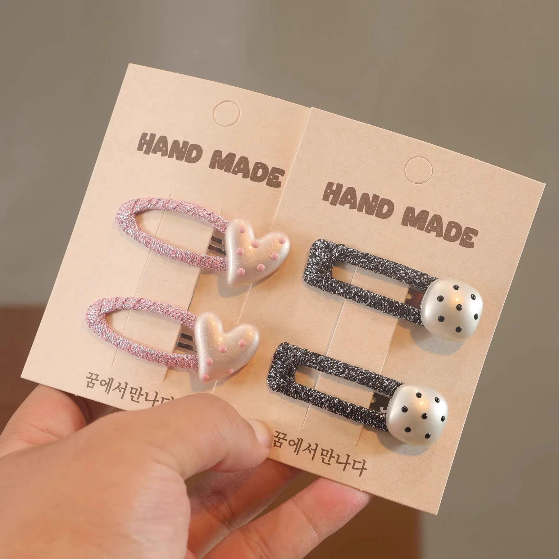 Pinzas para el cabello con perlas estilo princesa bebé niña - imagen 4