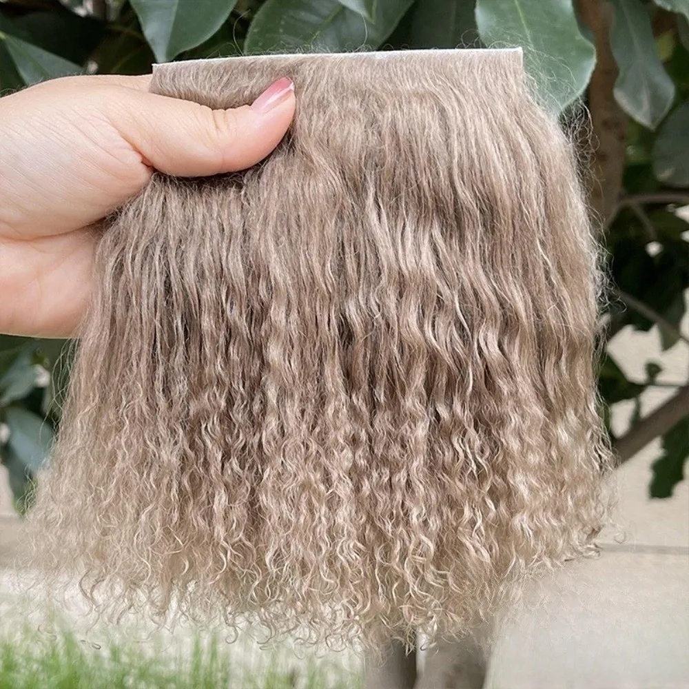 Extensiones rizadas en piel de oveja para BJD y pelucas