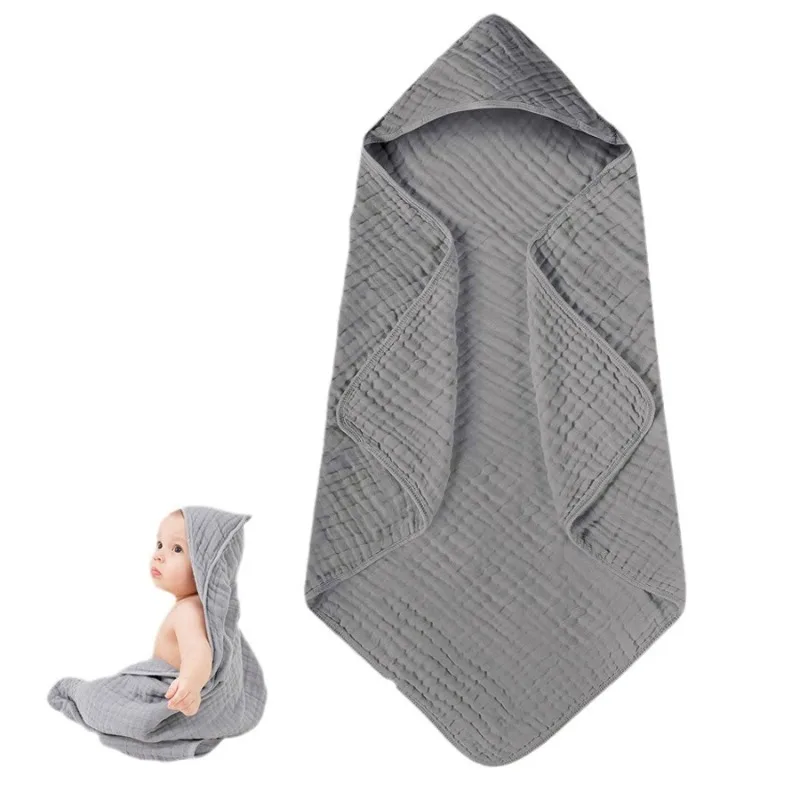 Toalla con capucha para bebé de algodón absorbente y suave