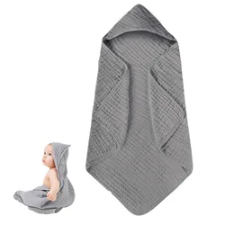 Toalla con capucha para bebé de algodón absorbente y suave
