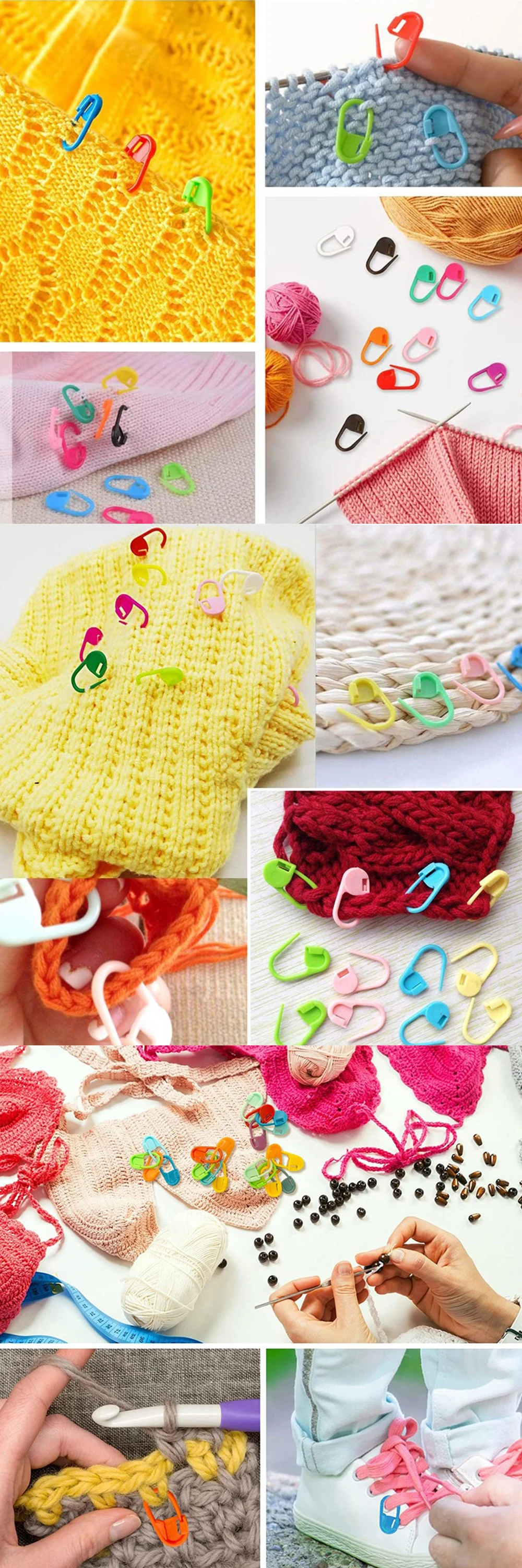 Accesorios de plástico para manualidades de tejido