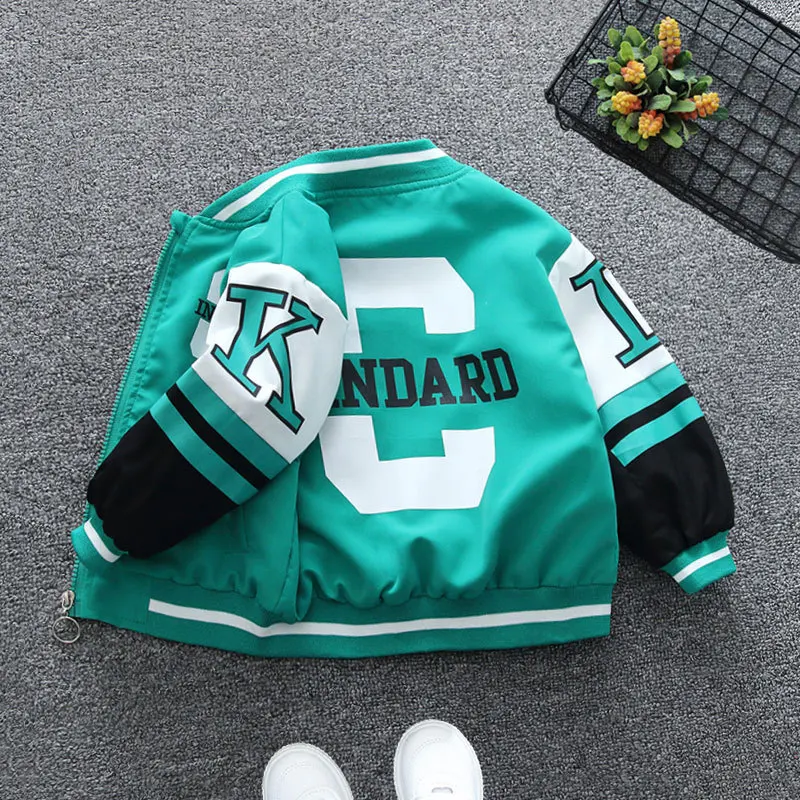 Chaqueta cortavientos con cremallera para niños y letras - imagen 3