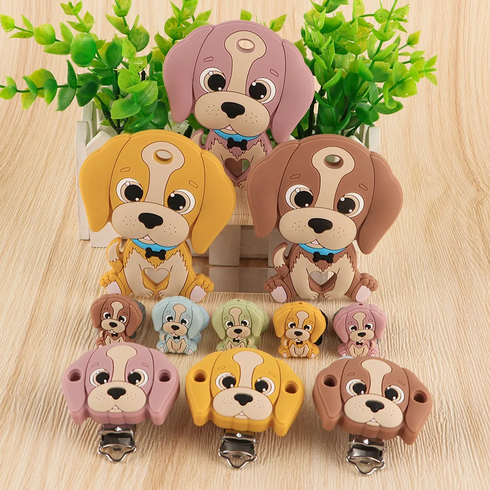 Cuentas de silicona con forma de perro para pulseras Infantiles – Manualidades seguras