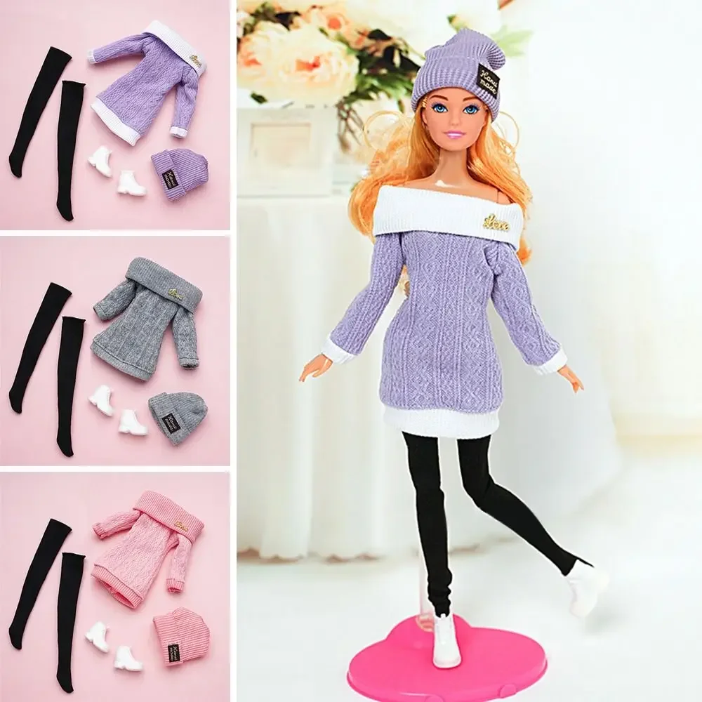 Conjunto ropa invierno para muñecas: suéter, pantalón y gorro - imagen 2
