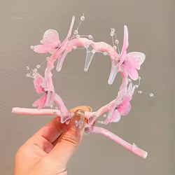 Diademas infantiles princesa mariposas onduladas antideslizantes