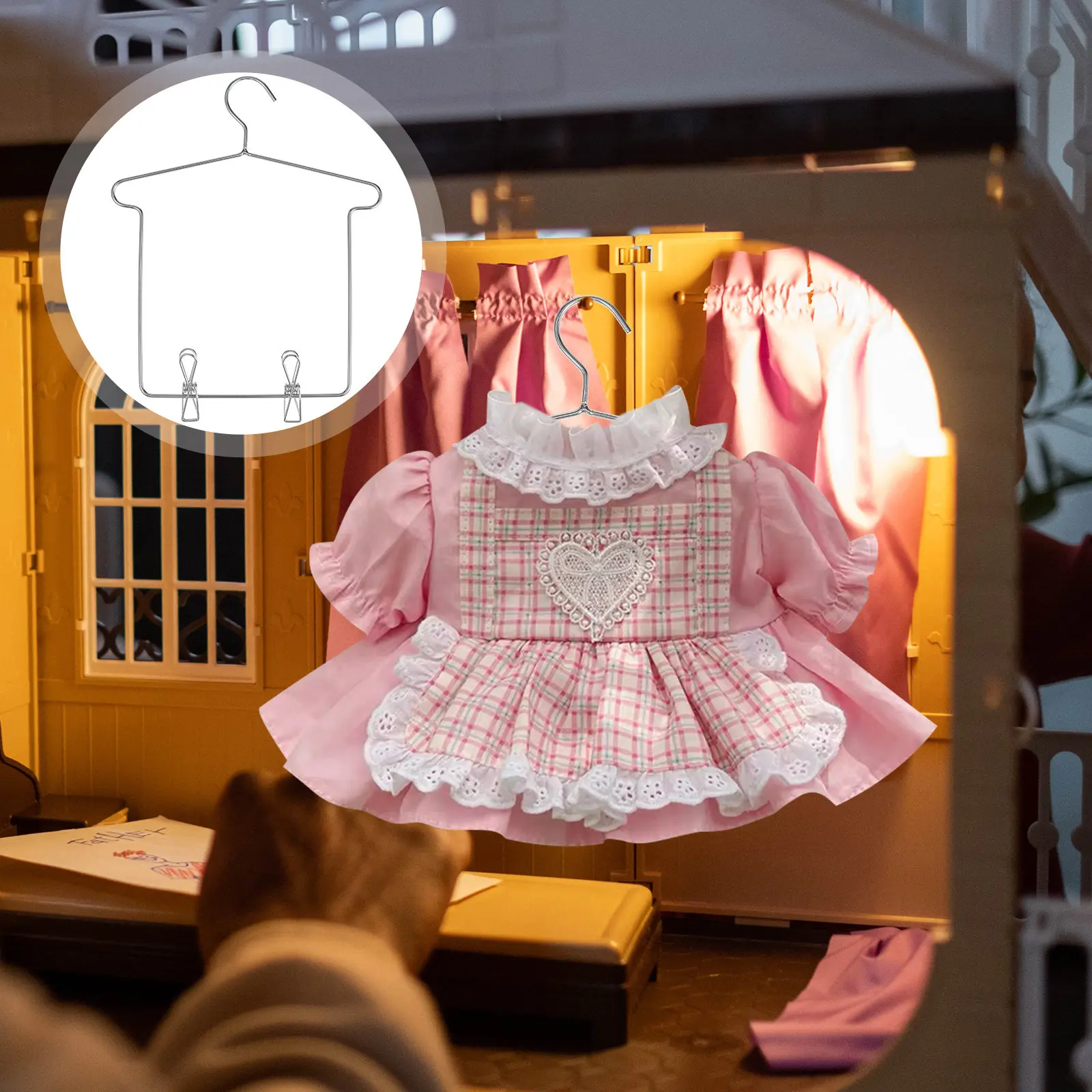Perchas para ropa de bebé en hierro, organizadoras del armario