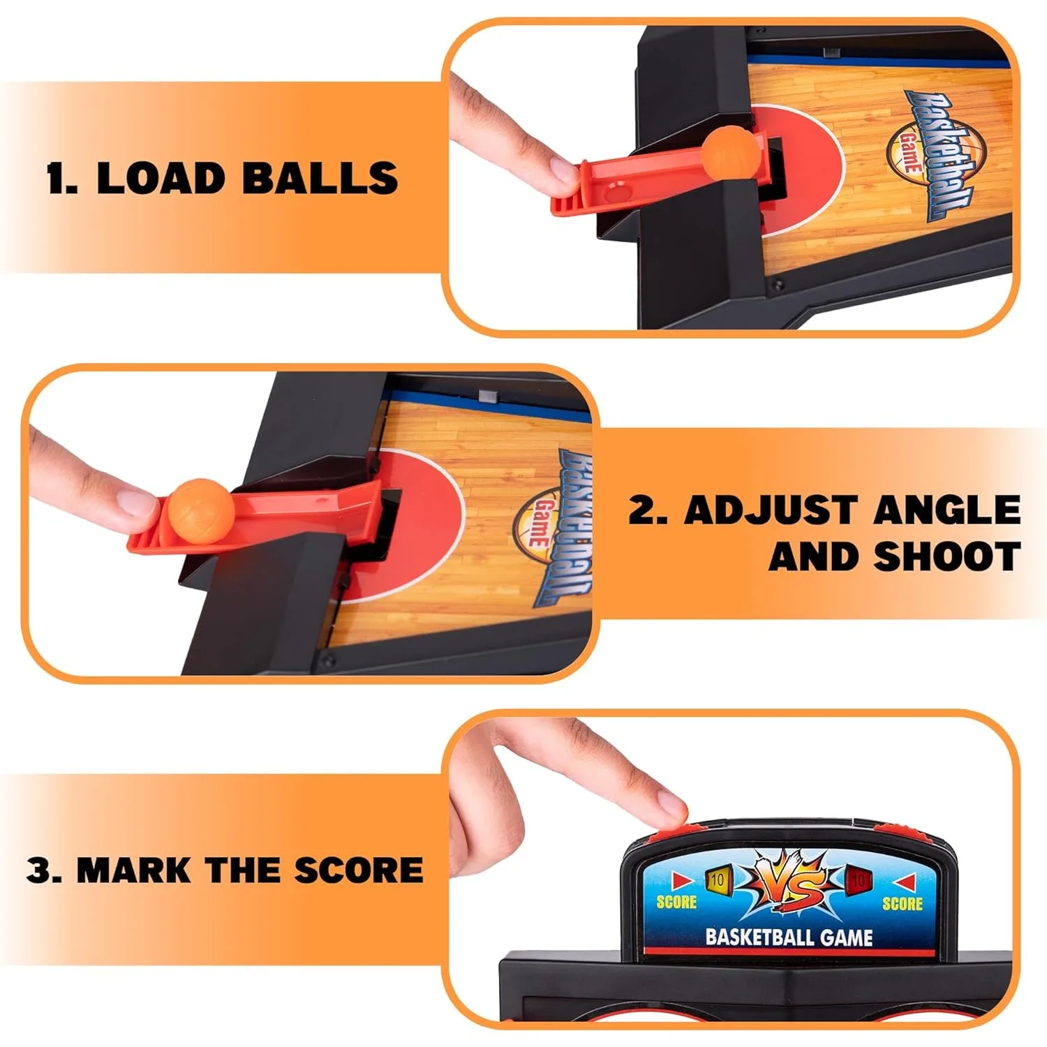 Baloncesto de mesa infantil con aro y pelota - imagen 2