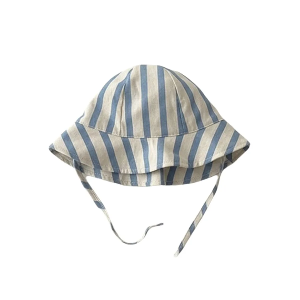 Sombrero de pescador bebé de algodón, protección solar ajustable