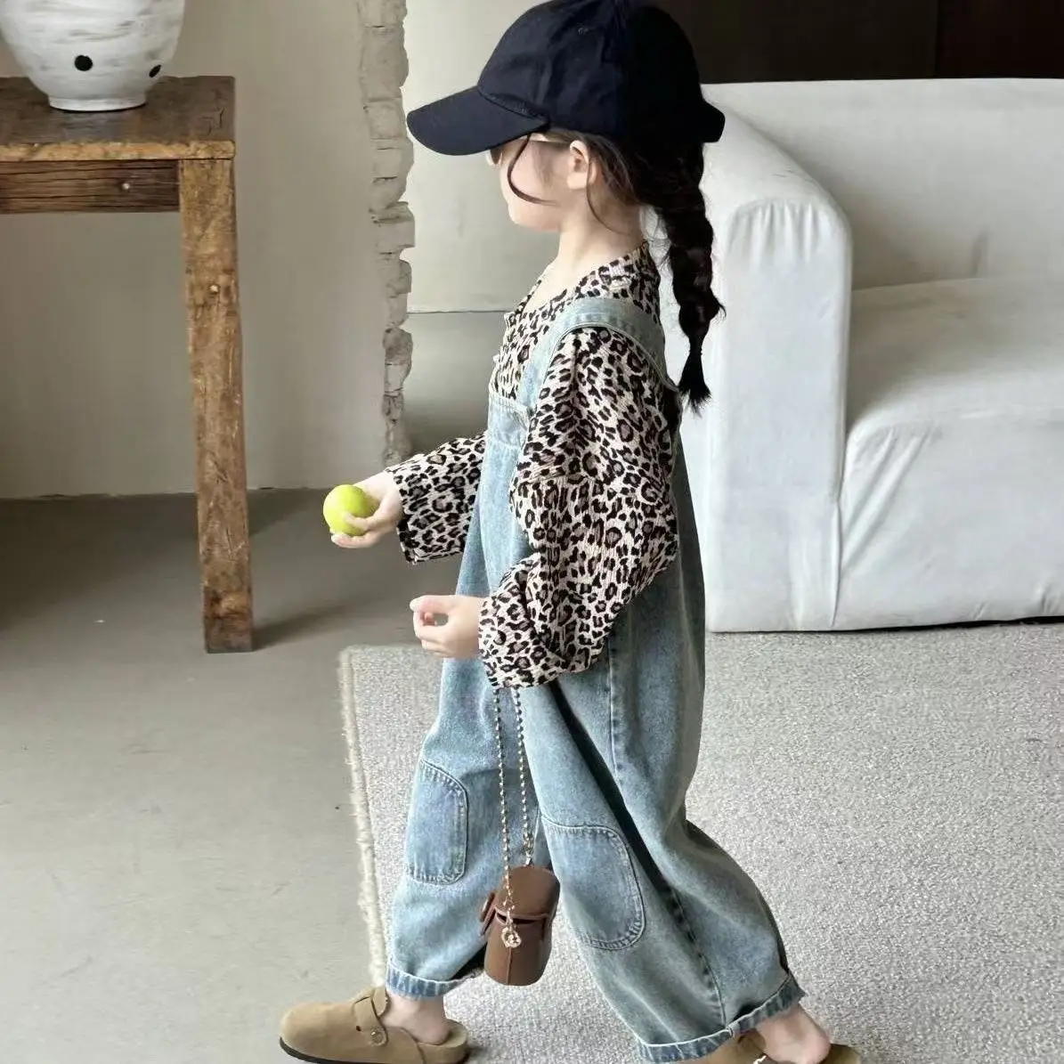 Pantalones vaqueros sueltos para niños y niñas de otoño