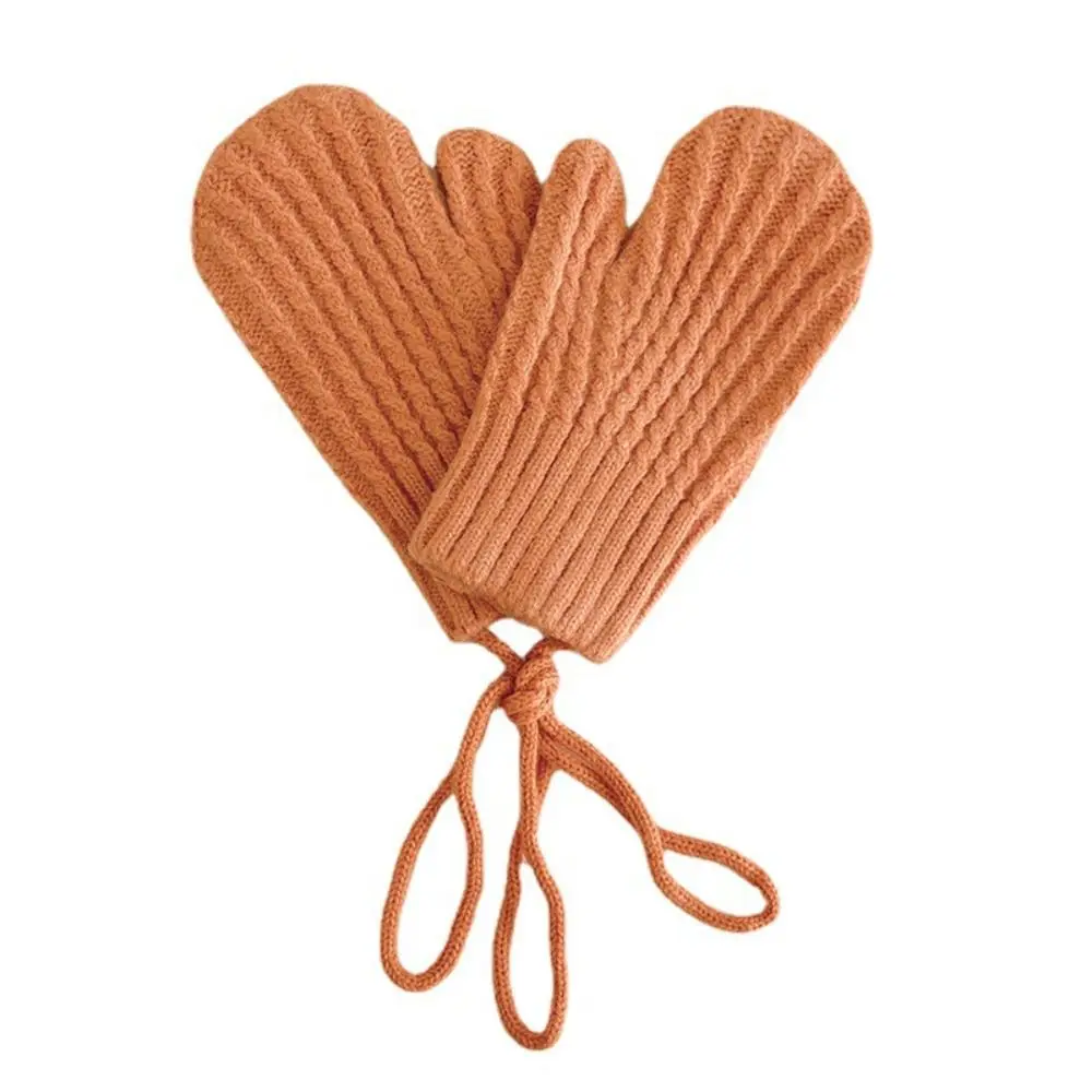 Mitones de punto para niños – color sólido, abrigo en frío diario - imagen 2