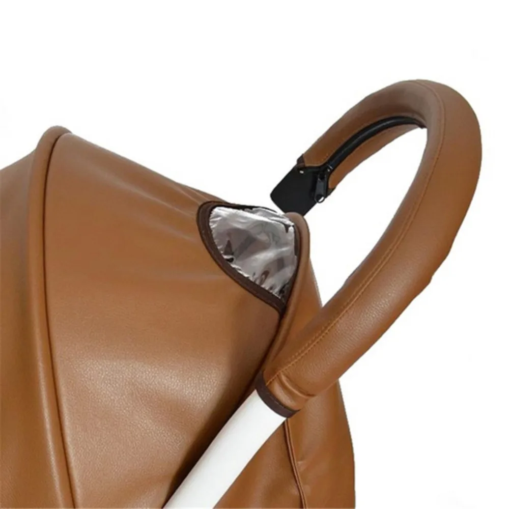 Funda protectora reposabrazos cochecito YOYO – Asa de cuero PU - imagen 2