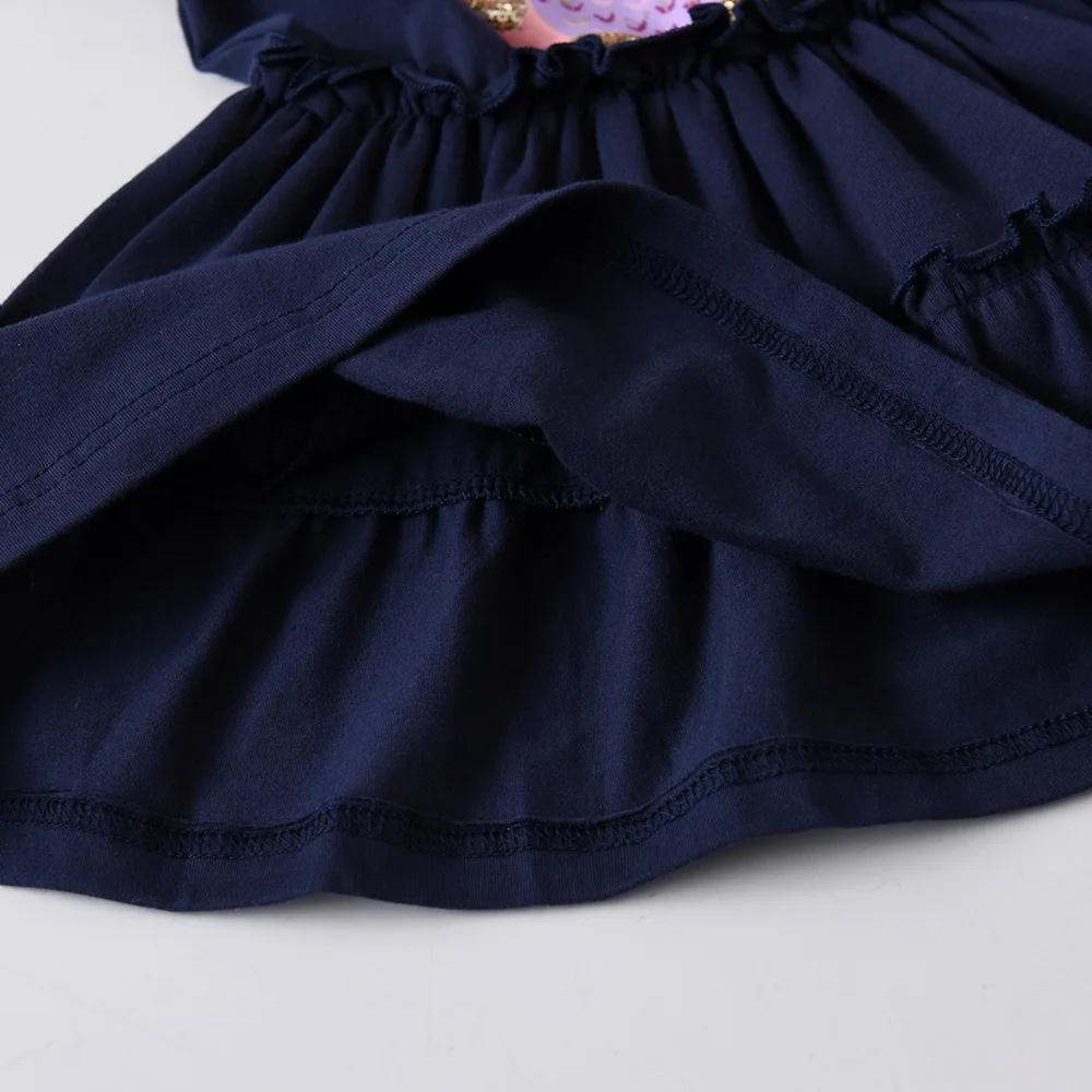 Vestido infantil DXTON de algodón con estampado de búho - imagen 3