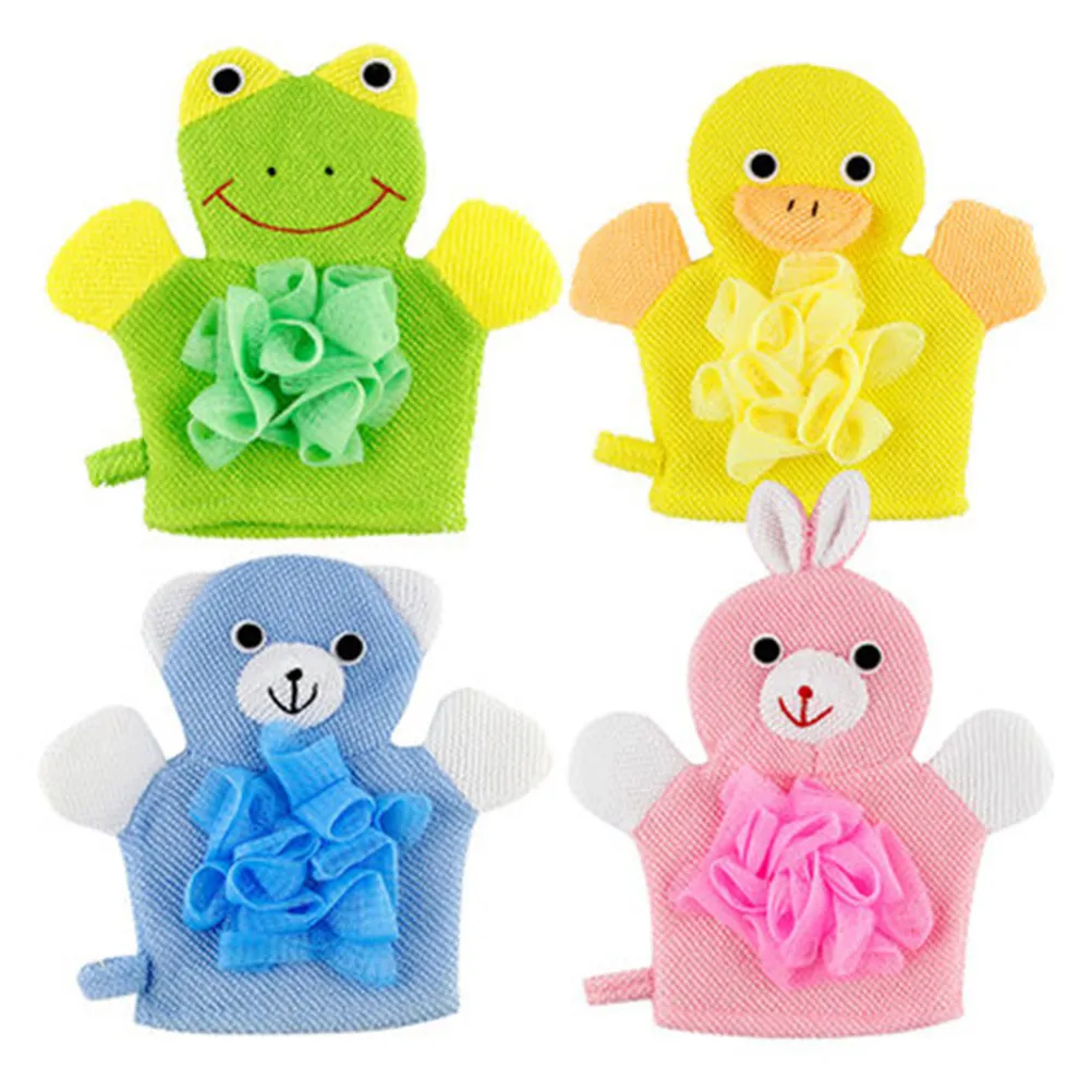 Guantes de baño infantiles con dibujos para exfoliación suave - imagen 3