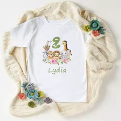 Camisa de cumpleaños personalizada para niño o niña con nombre