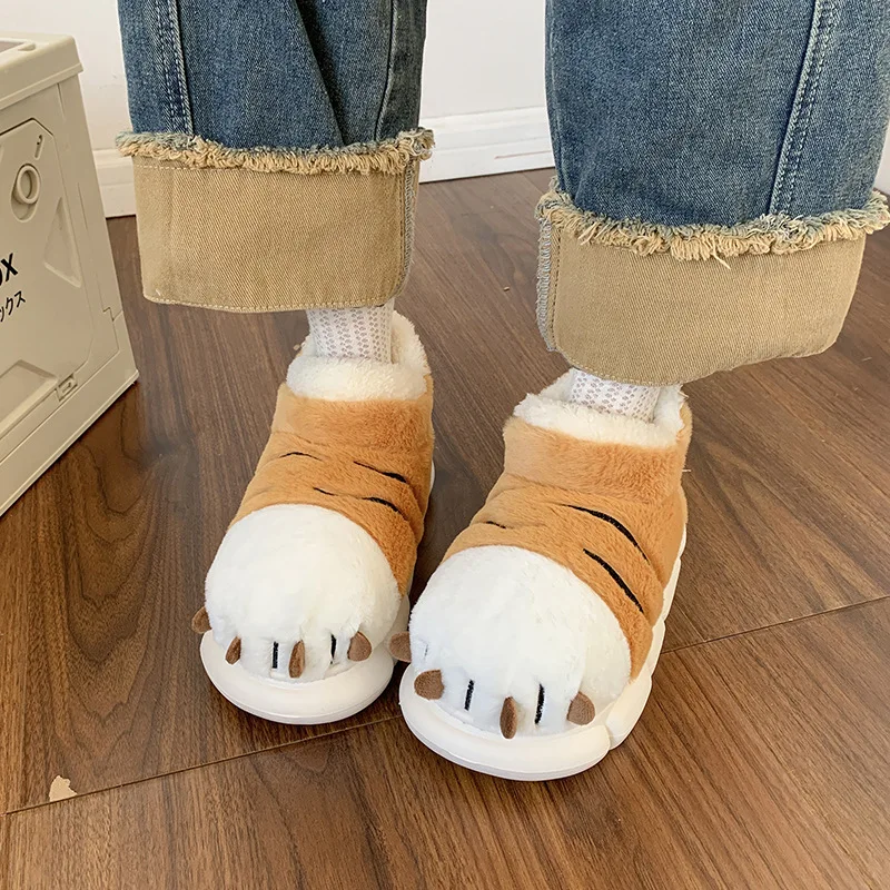 Zapatillas de estar en casa de felpa cálida con diseño animal - imagen 3