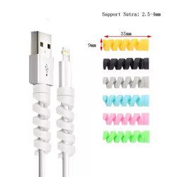 Protectores de cable de silicona – Organizador y clip para cargador