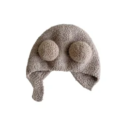 Gorro de invierno para bebé tipo peluche, orejas cálidas