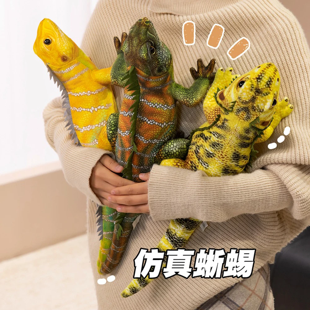 Peluche lagarto tropical realista y suave, regalo zoológico - imagen 4