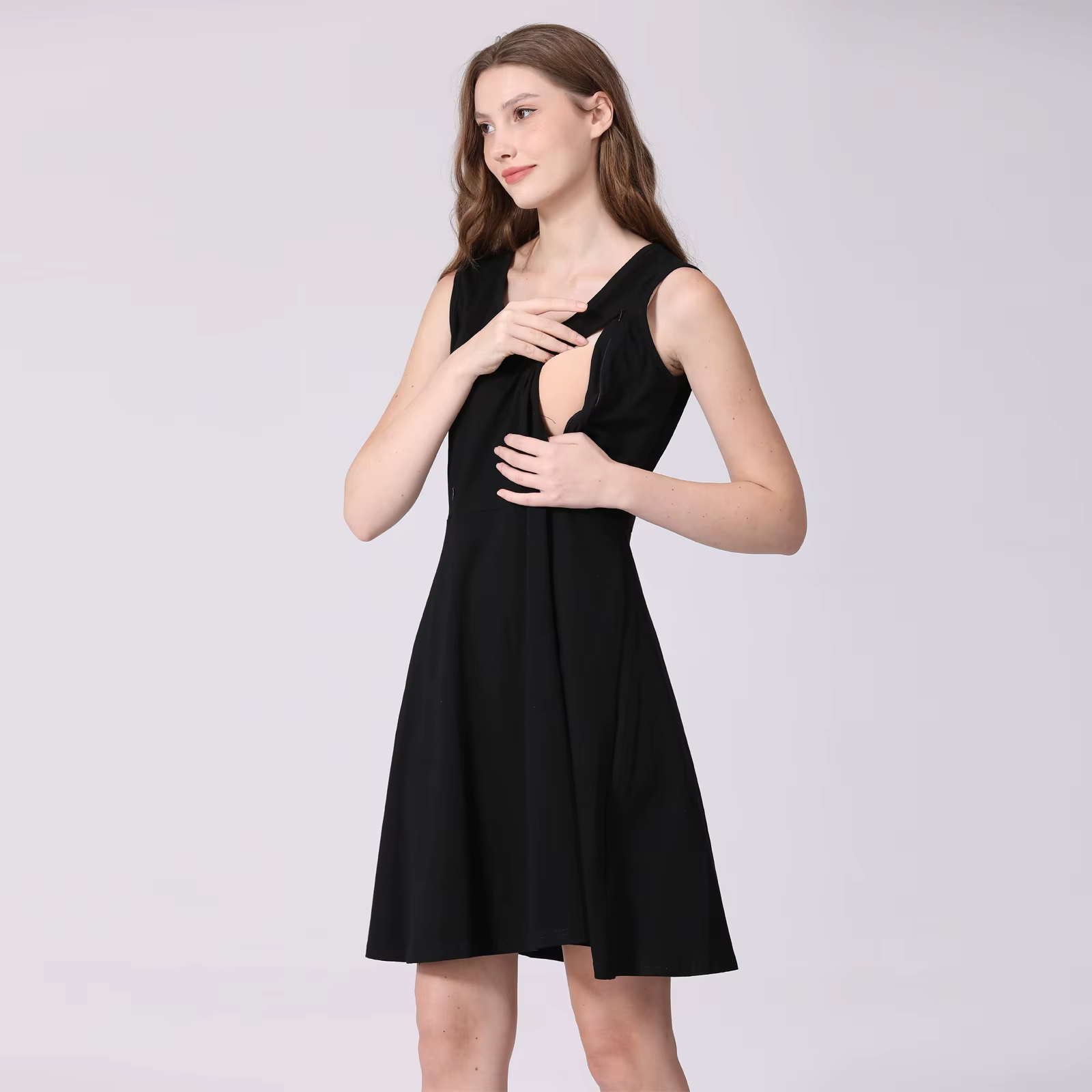 Vestido de maternidad de algodón sin mangas para verano - imagen 5